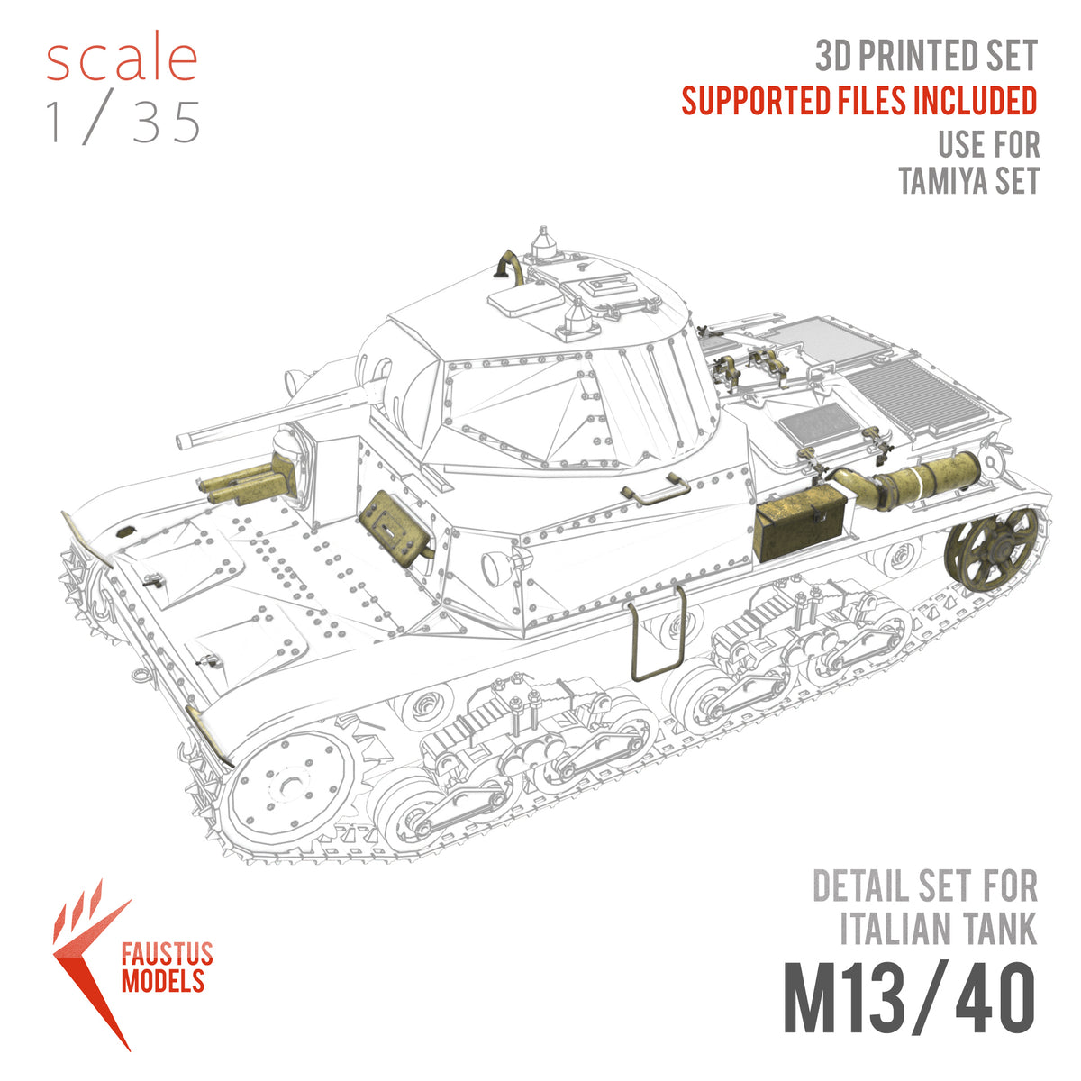 Detail Set for M13/40 3d print