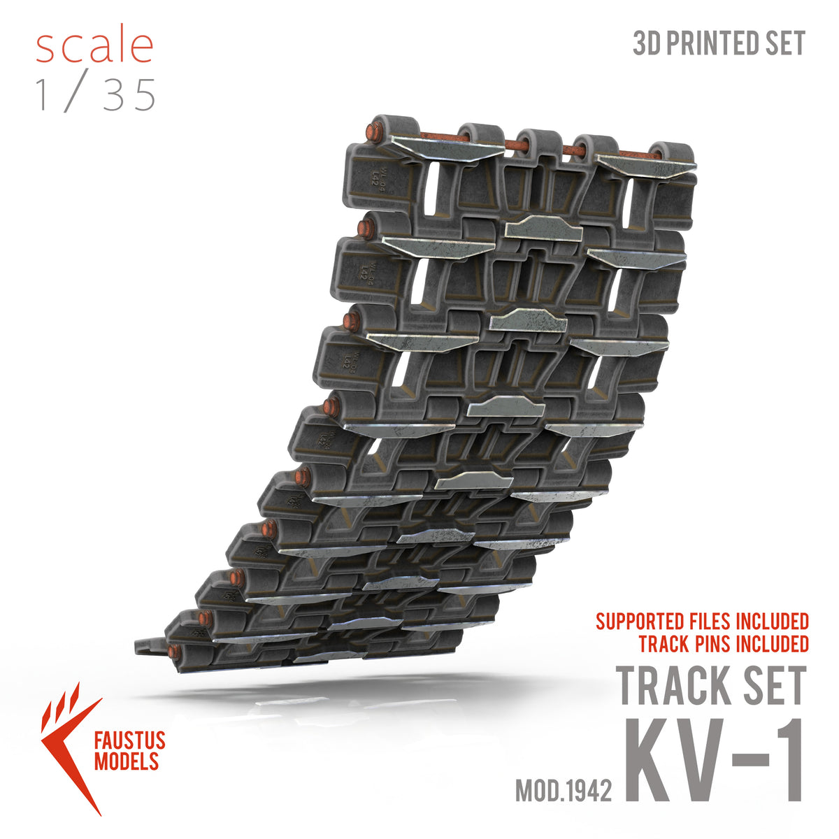 KV-1 Mod.1942 Tracks 3D-Print