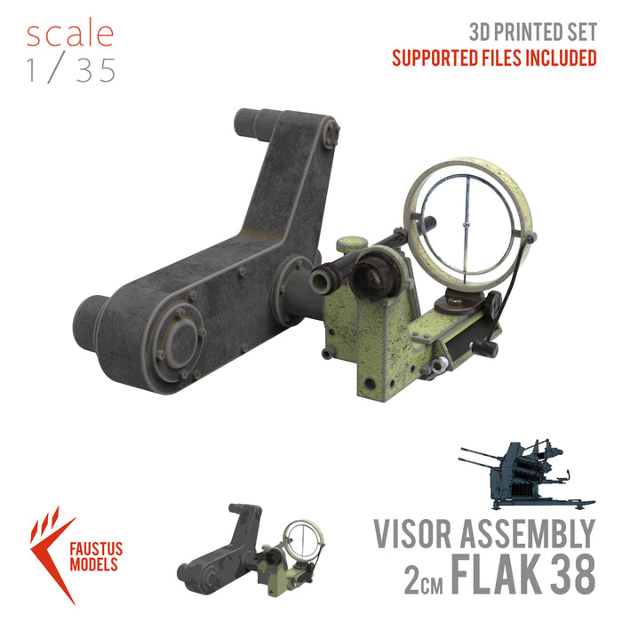 Visor assembly for TRUMPETER 20mm Flak-Vierling Flak-38