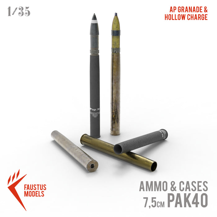 7,5CM AMMO AND CARTRIDGE 3D-PRINT