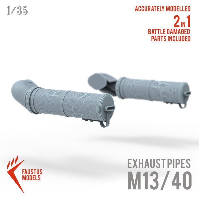 M13/40 Exhaust Pipes 3d-print