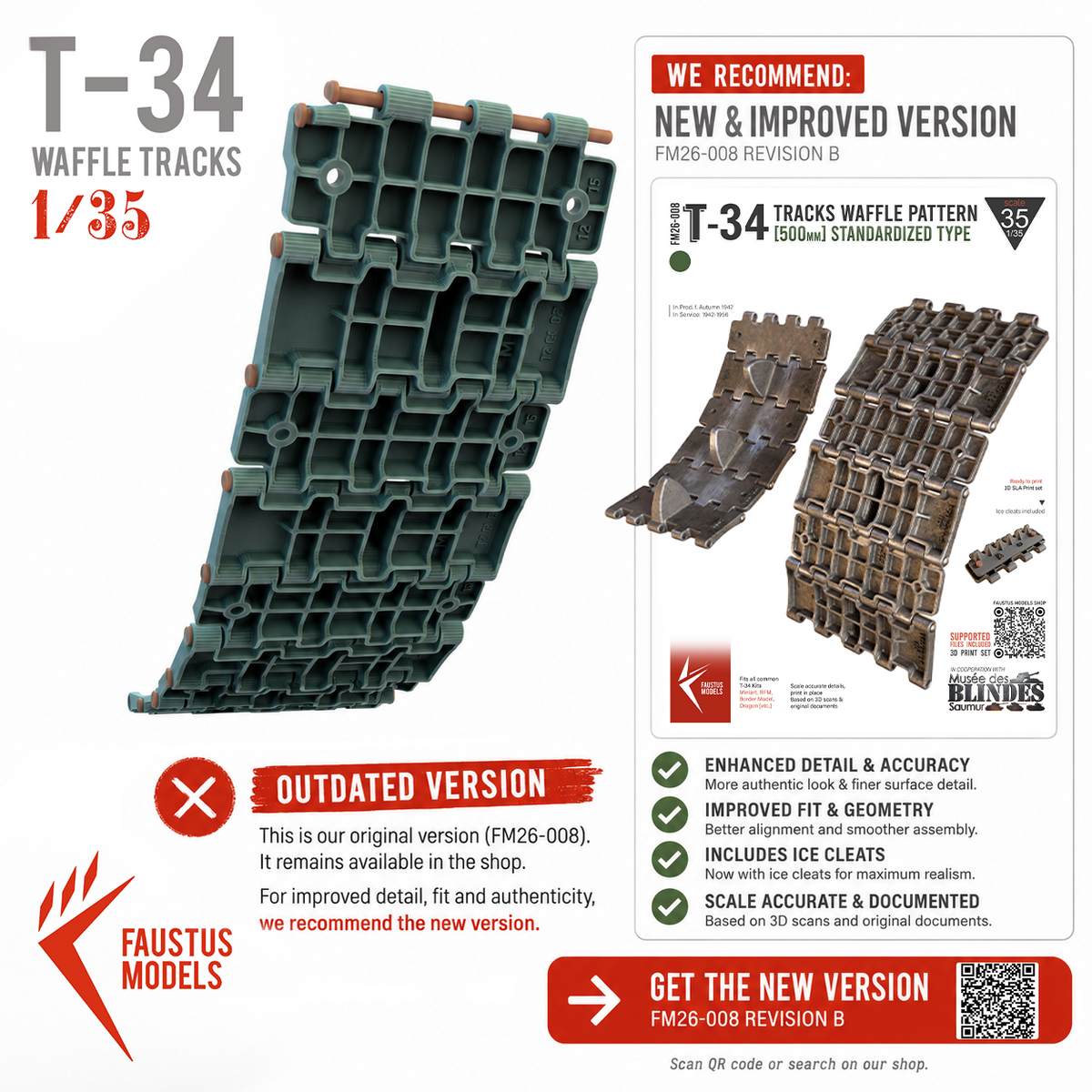 T-34 Waffle Tracks 3d-print
