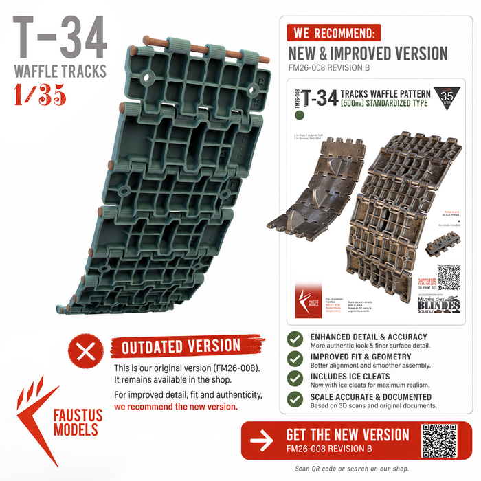 T-34 Waffle Tracks 3d-print