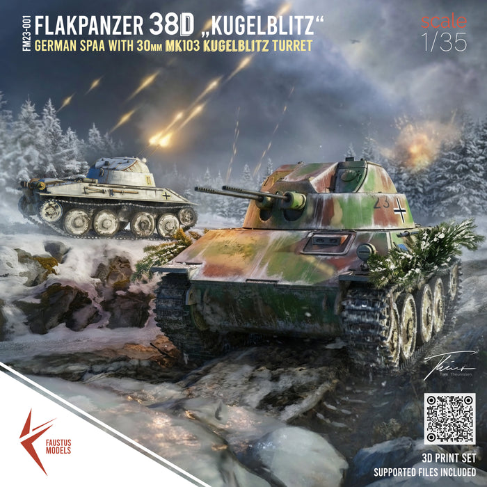 Flakpanzer 38D Kugelblitz 3D Print Set 1/35 1/48 1/72