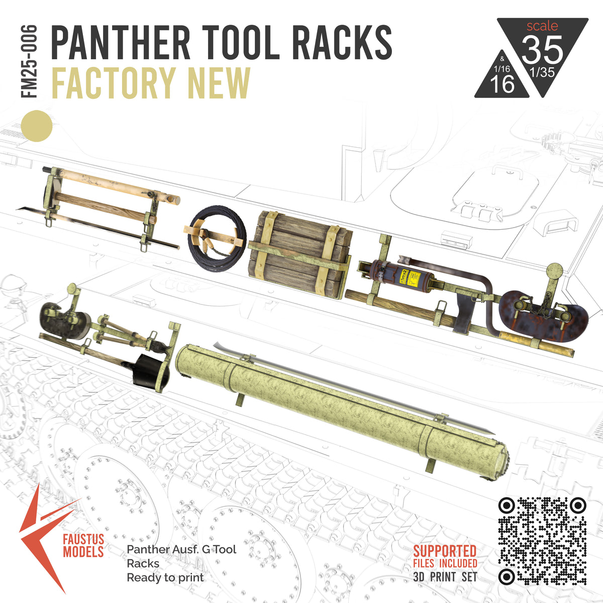 Panther Ausf.G Tool Racks Factory New