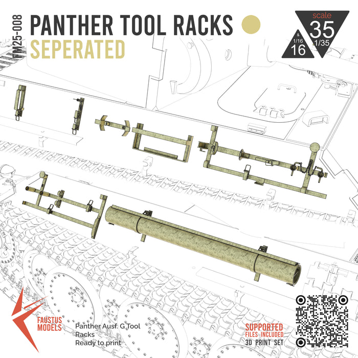 Panther Ausf.G Tool Racks Seperated