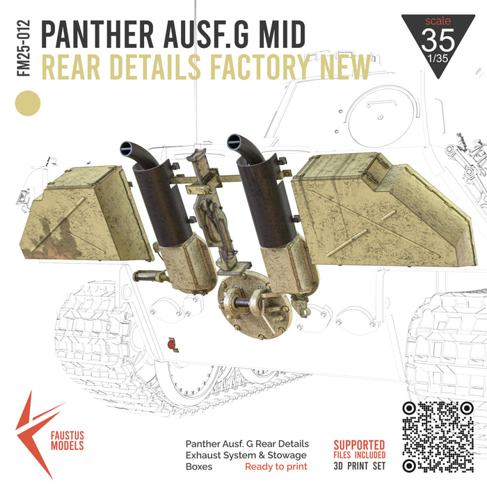 Panther Ausf.G Rear Details - Mid Version
