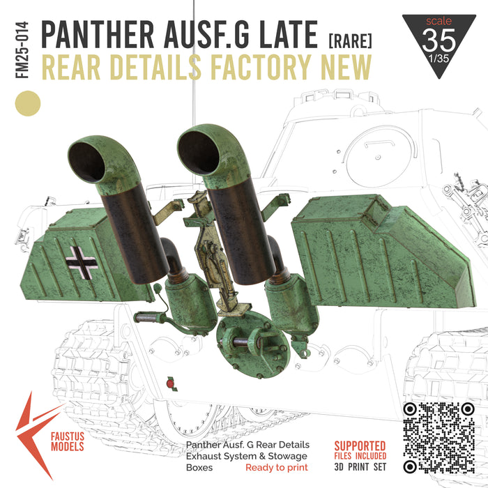 Panther Ausf.G Rear Details - Rare Version