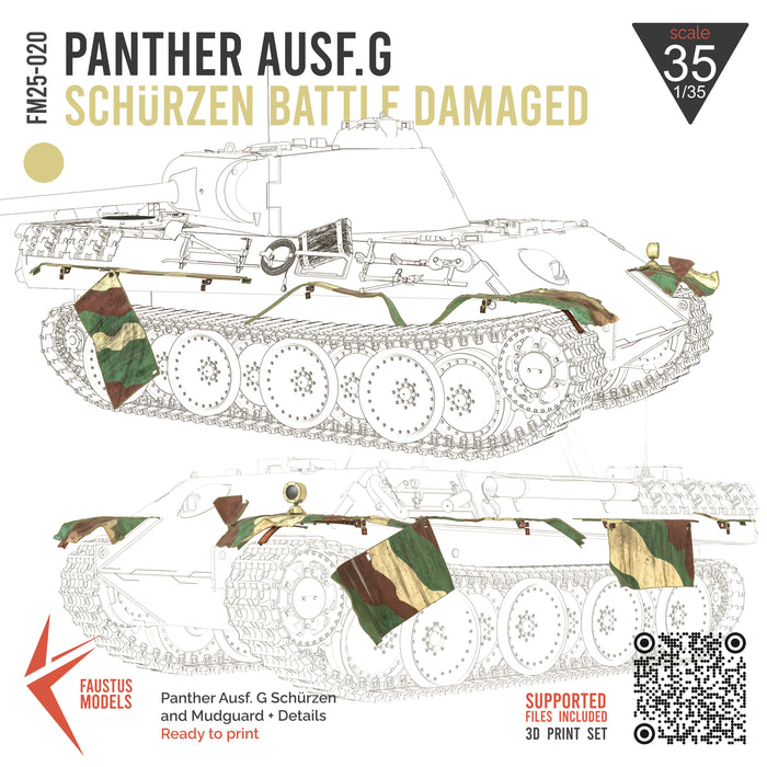 Panther Ausf.G Mud Guard & Aprons Battle Damaged