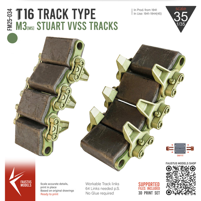 T16 M3 Stuart Early Track
