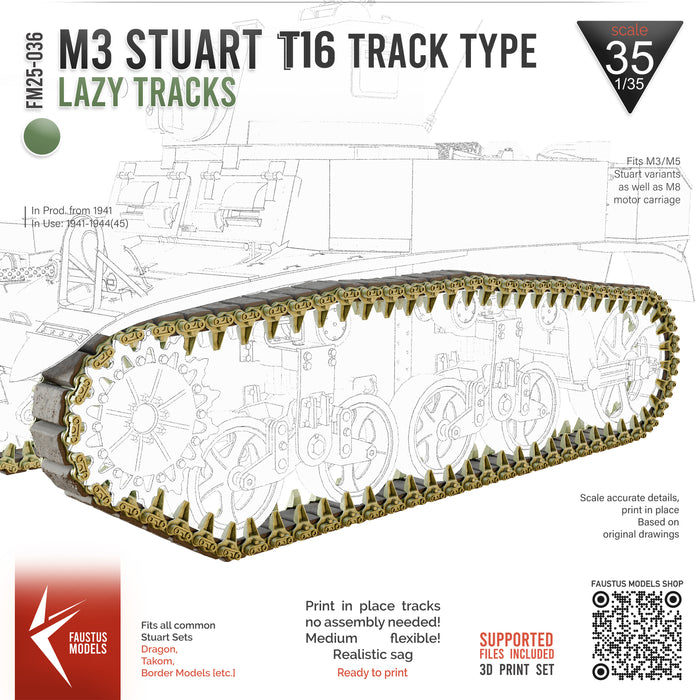T16 / M3 Stuart Early Track [Lazy Tracks]