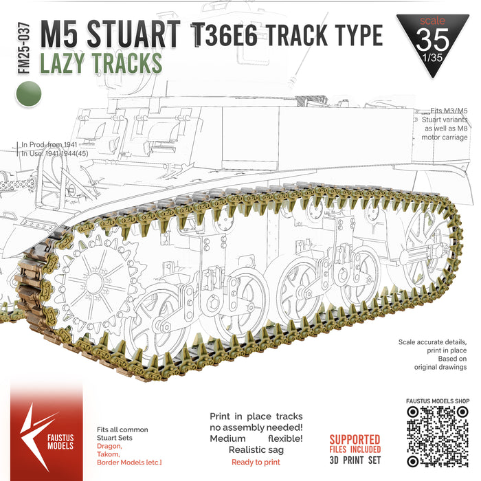 T36E6 / M5 Stuart Late Track [Lazy Tracks]