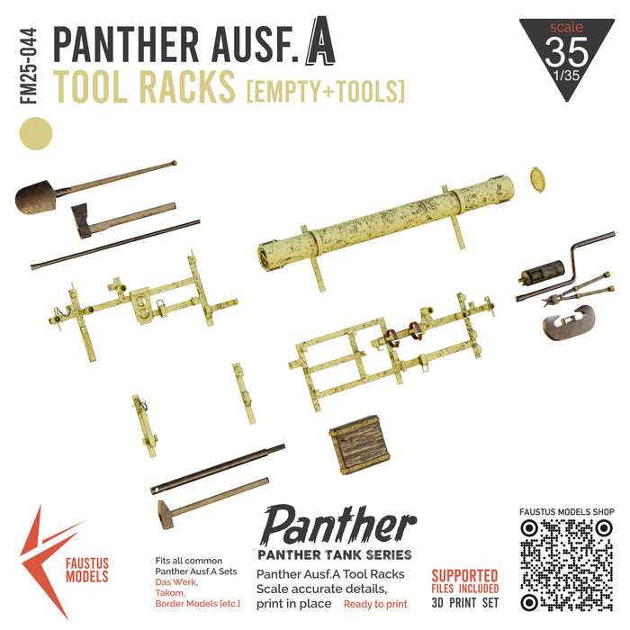 Panther Ausf.A Tool Racks Empty [seperated]