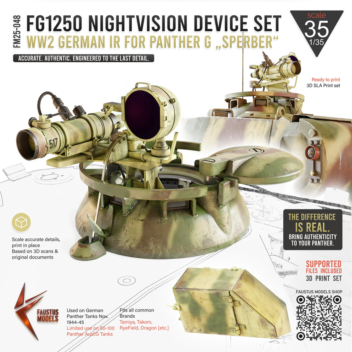 “SPERBER" FG1250 IR Night Vision Device Set 3D-PRINT.