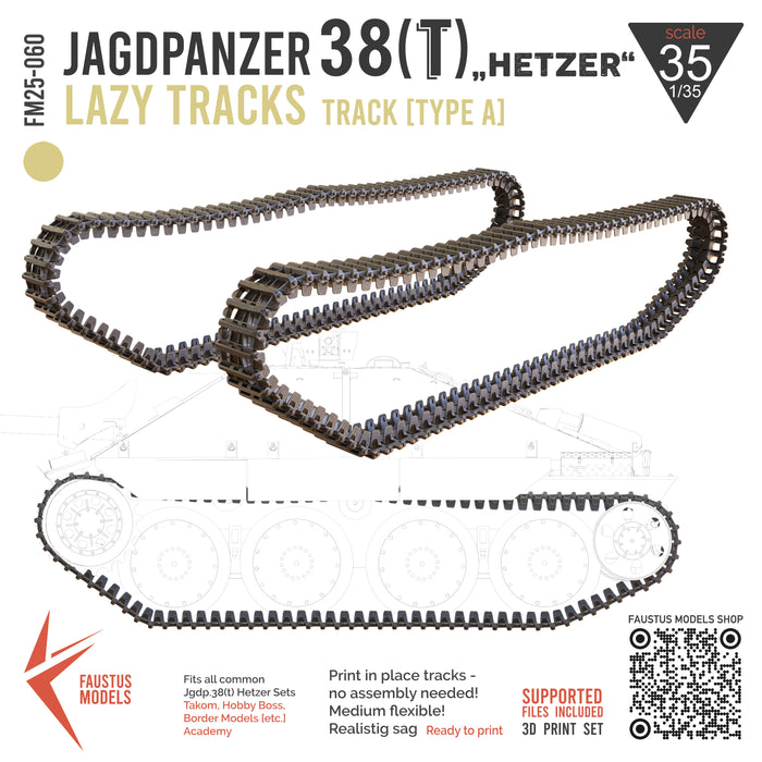 Jagdpanzer 38(t) Hetzer Tracks - Type A Lazy Tracks