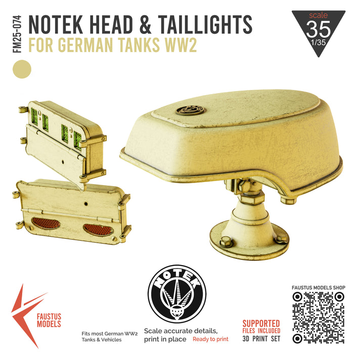 Notek Head and Taillights for German Tanks WW2
