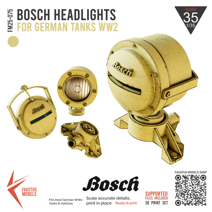 Bosch Headlight for German Tanks WW2