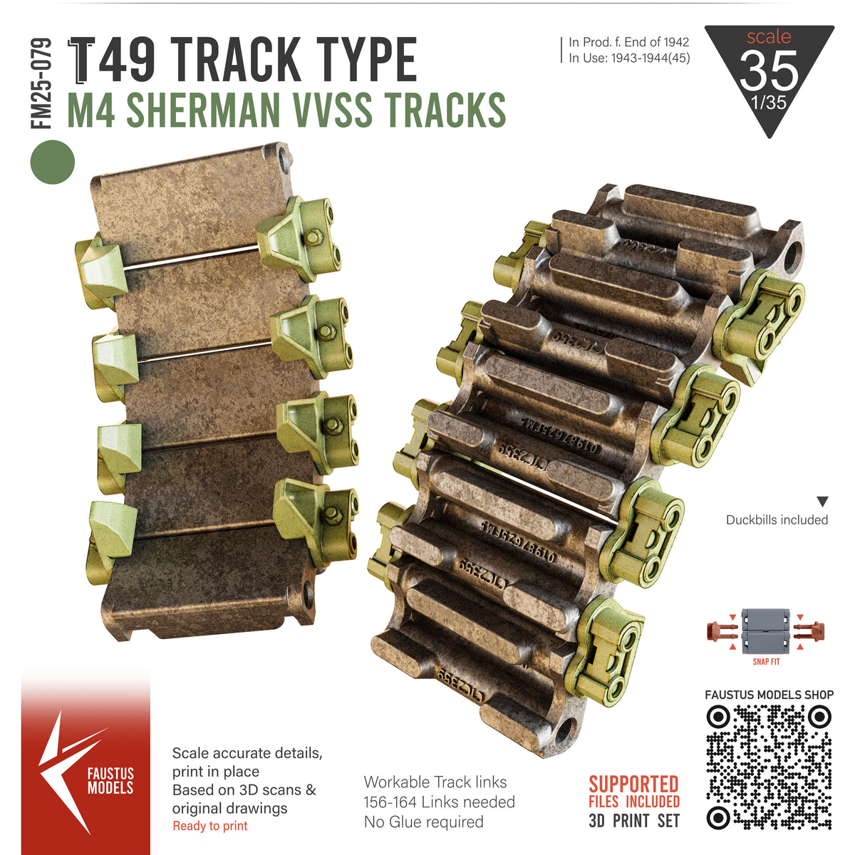 T49 Type M4 Sherman VVSS Track