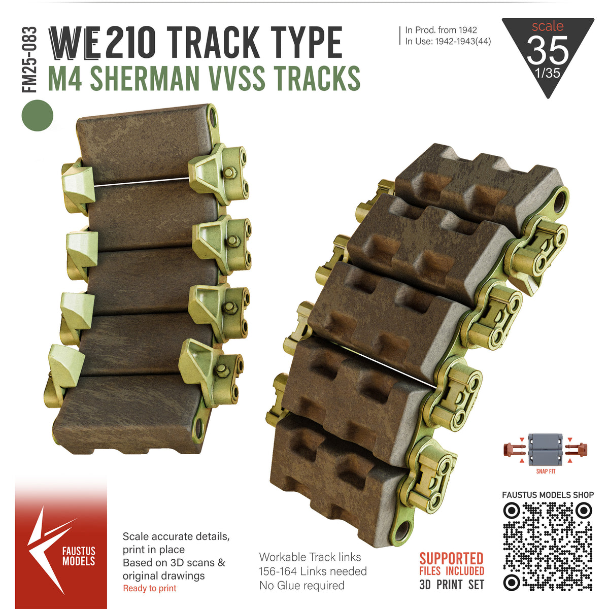 WE210 Type M4 Sherman VVSS Track