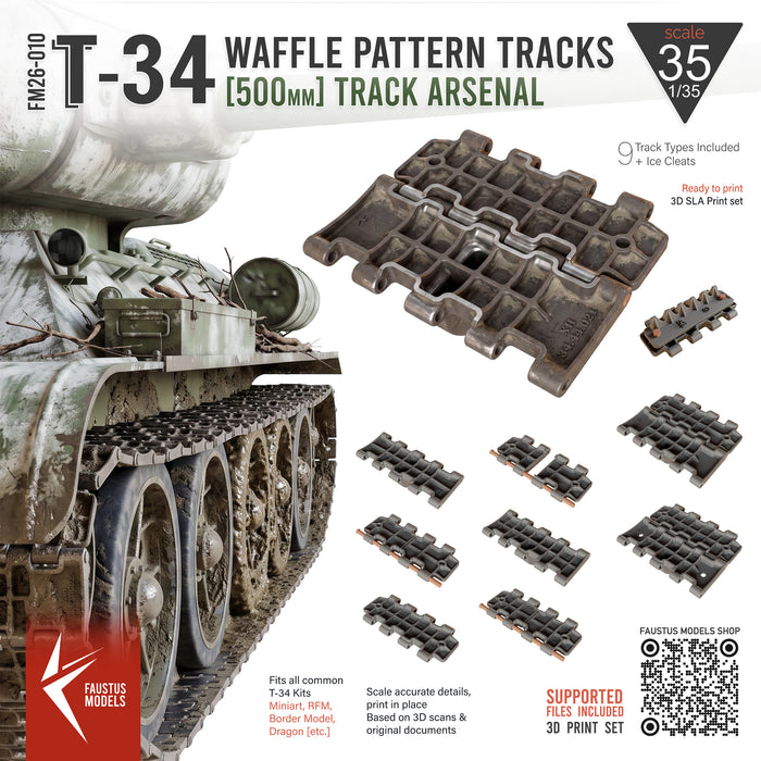 T-34 Waffle Track Arsenal [Mid-Late] 3D-PRINT.