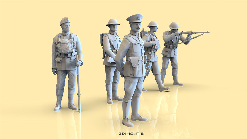 Soldati Americani Early WWII con Ufficiale