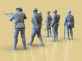 Soldati Americani Early WWII con Ufficiale