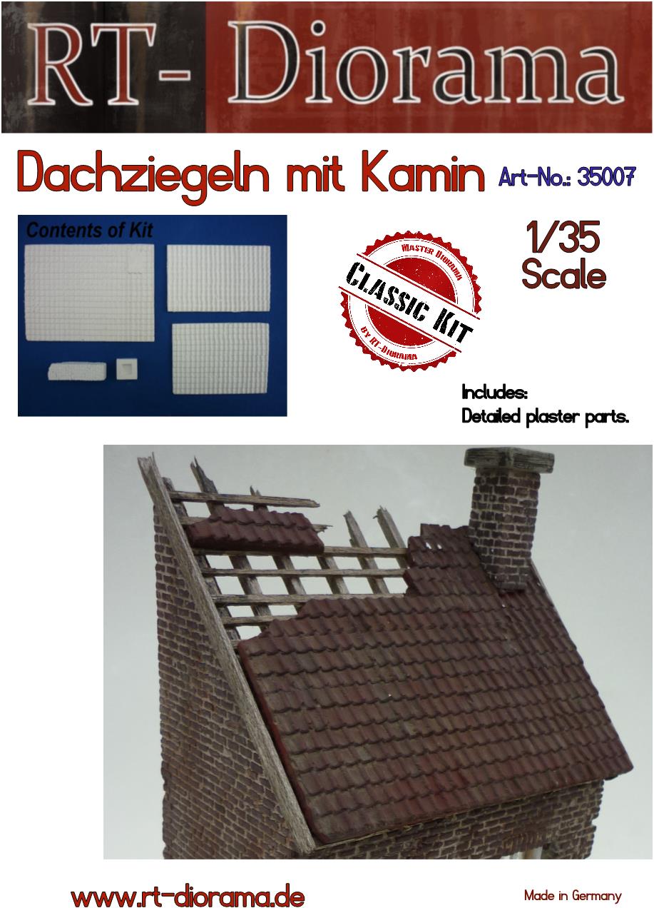 1/35 Dachziegeln mit Kamin [Standard]