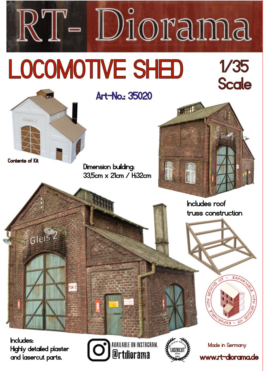 1/35 Locomotive shed (Modular System) [Standard]