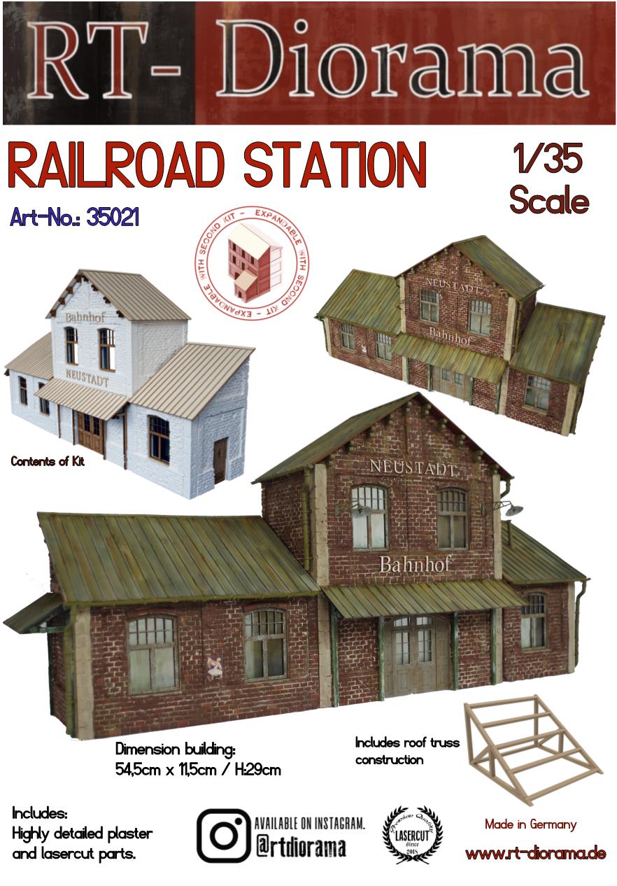 1/35 Railroad station (Modular System) [Standard]