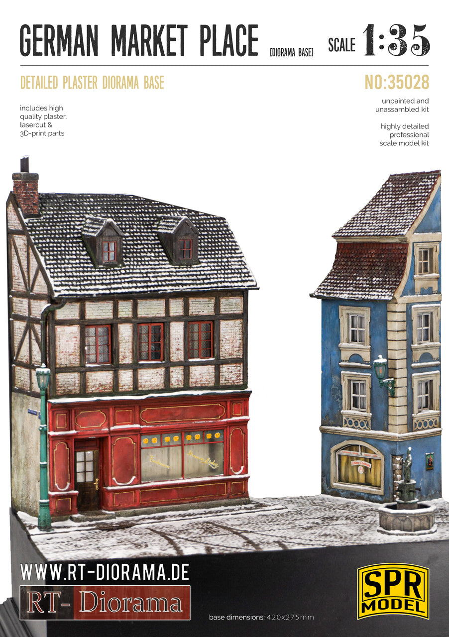 1/35 Diorama-Base: German market place