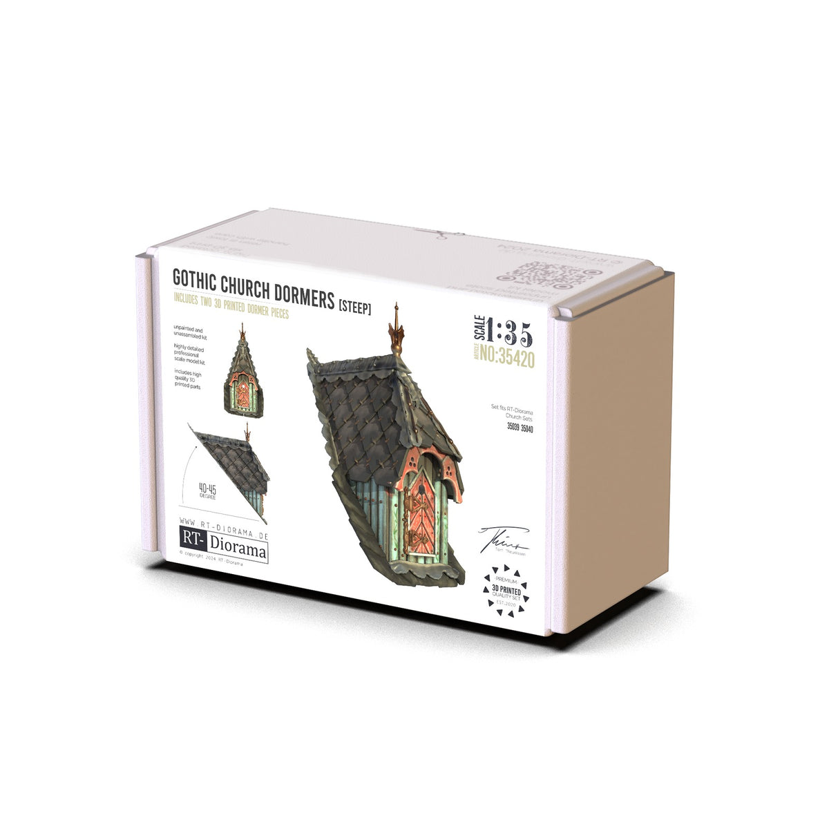 1/35 Gothic Church Dormers Steep [~40-45°]