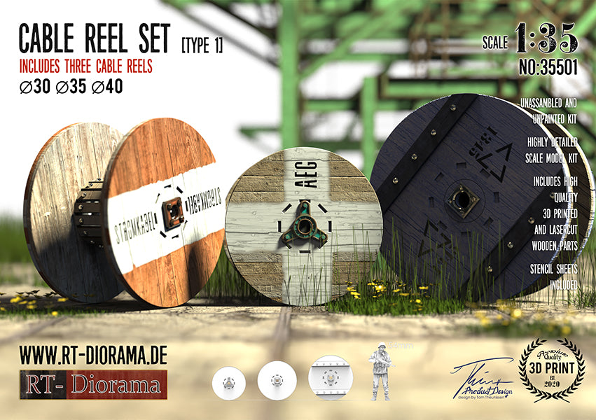 1/35 Cable Reel Set (3 pcs. Small)