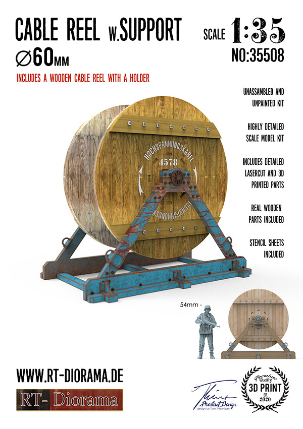 1/35 Cable Reel w. Support 60mm