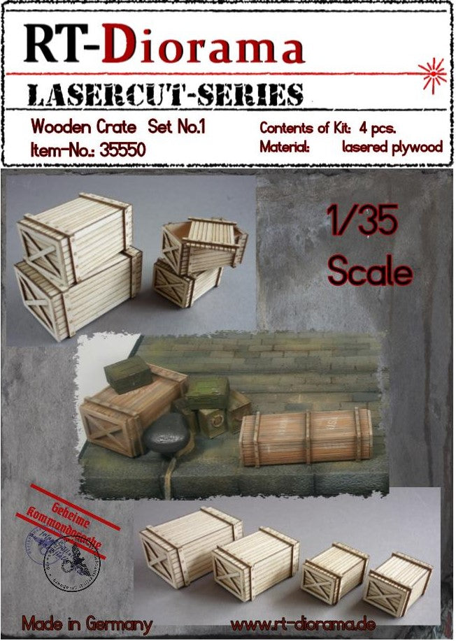 1/35 Wooden Crates Set (4 pcs.) No.1