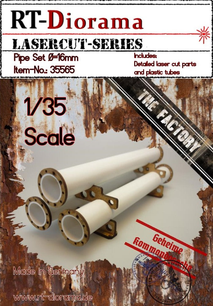 1/35 Pipe Set 16mm (3 pipes)