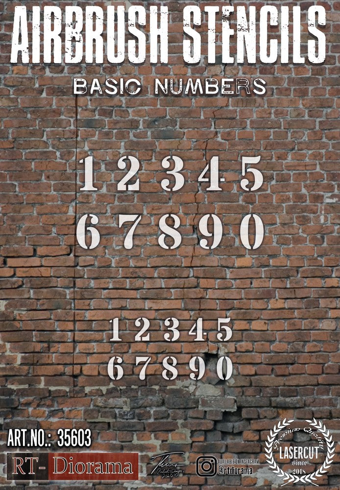 1/35 Stencil: Numbers