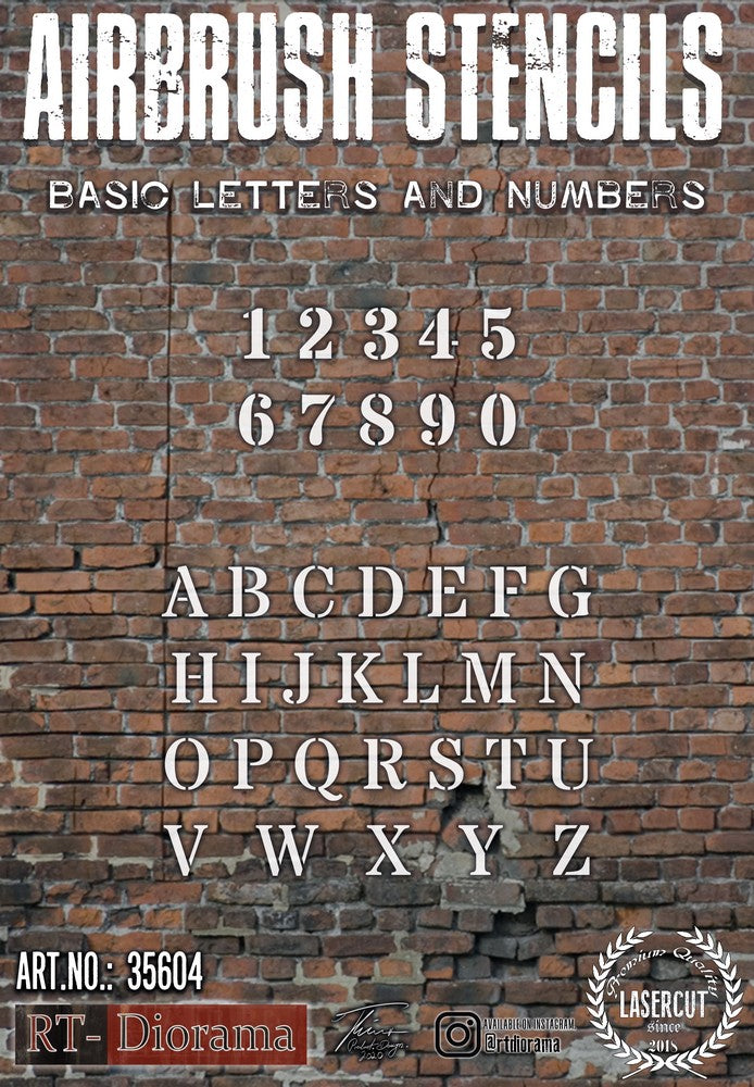 1/35 Stencil: Letters & Numbers