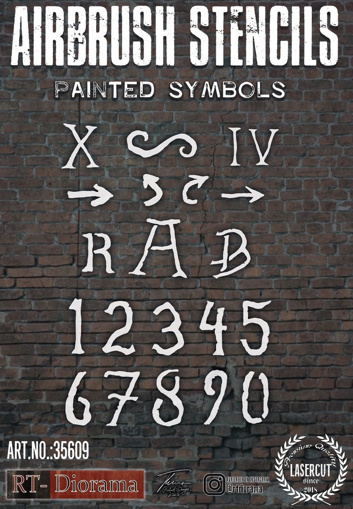 1/35 Stencil: Painted Symbols