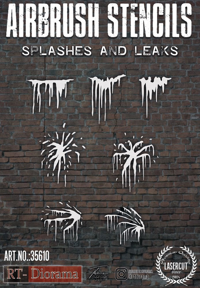 1/35 Stencil: Splashes and Leaks