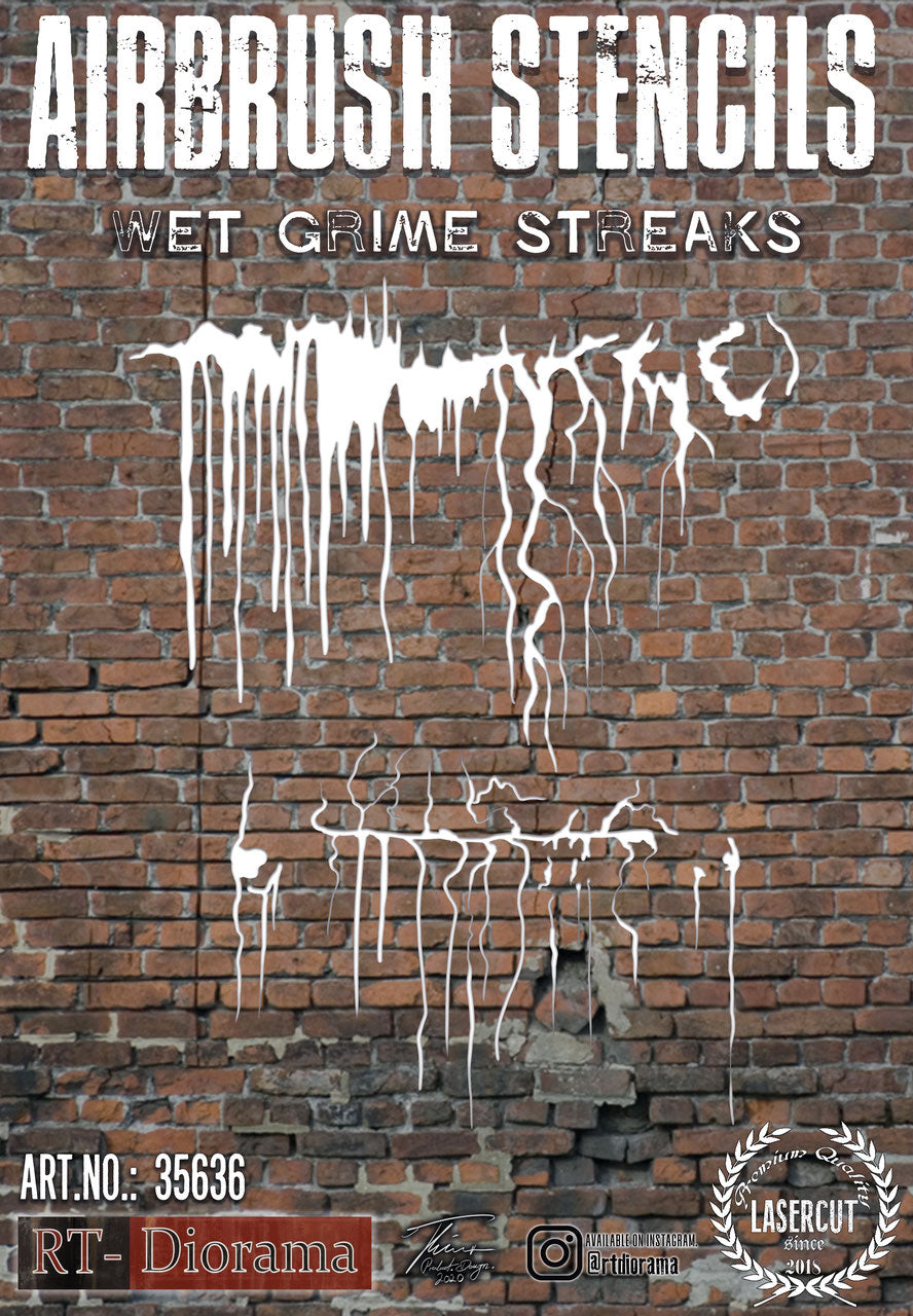 1/35 Stencil: Wet Grime Streaks