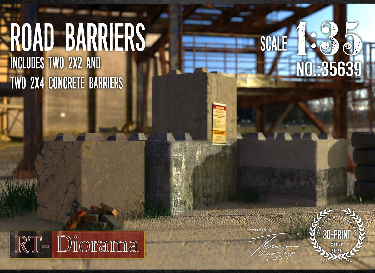 1/35 Road Barriers (2x2 & 2x4)
