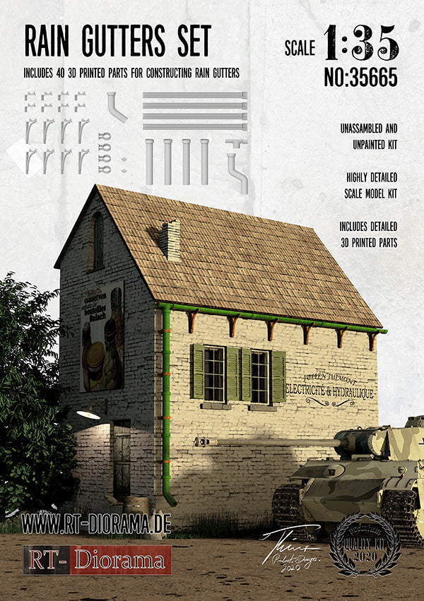 1/35 Rain Gutters Set