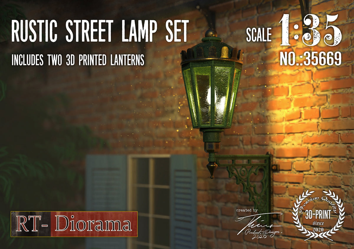 1/35 Rustic Street Lamp Set