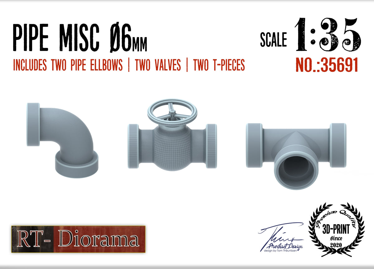 1/35 Pipe Misc. 6mm