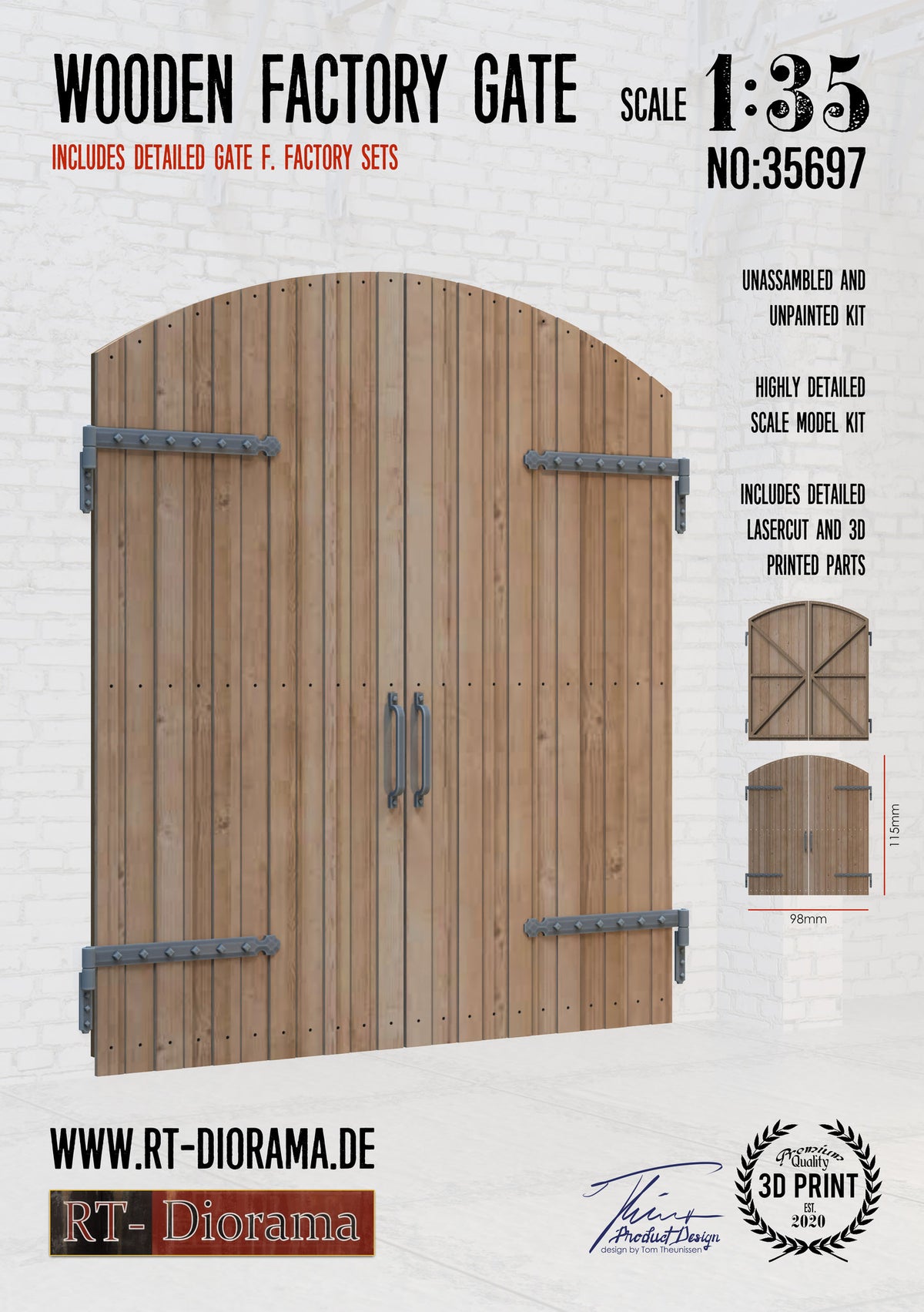 1/35 Wooden Factory Gate