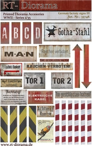 1/35 Printed Accesories: German Factory Signs No.3