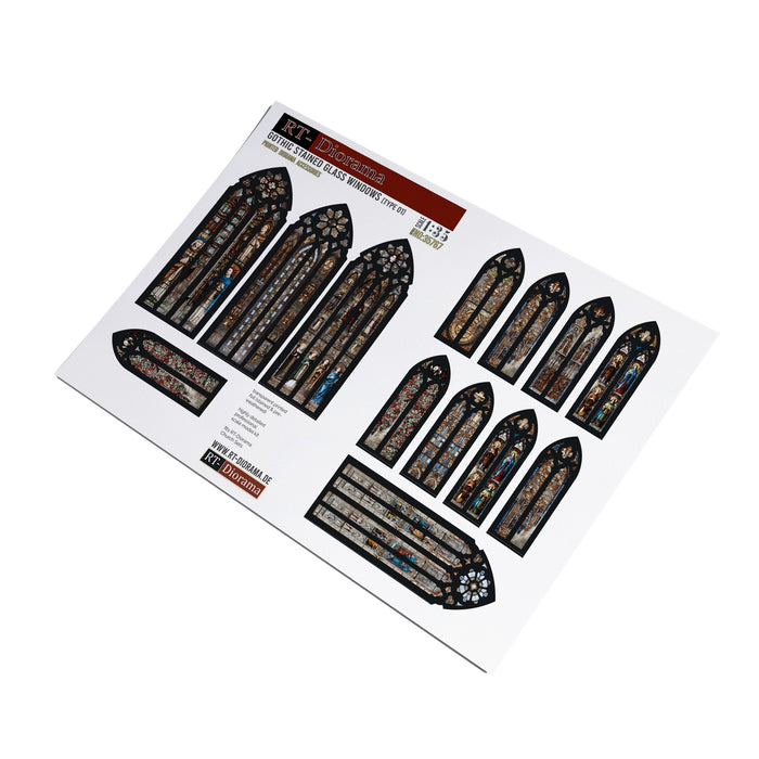 Printed Accesories: Gothic Stained Glass Windows Typ1