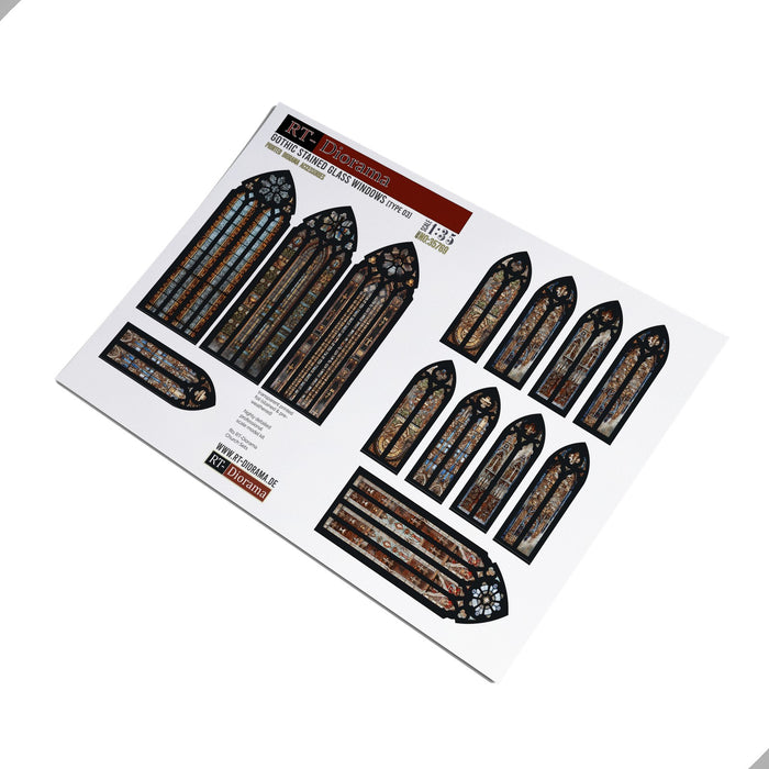 Printed Accesories: Gothic Stained Glass Windows Typ3