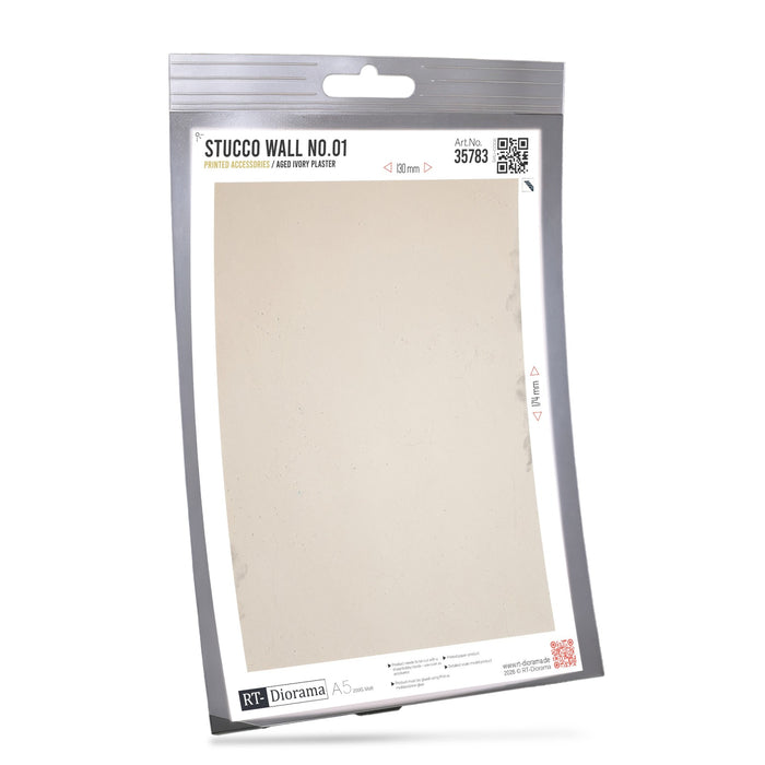 Printed Accesories: Stucco Wall No.01 Aged Ivory Plaster