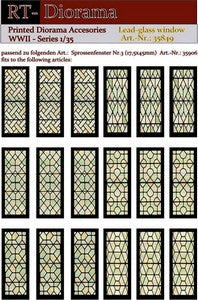 1/35 Printed Accesories: Lead-Glass Windows (green)